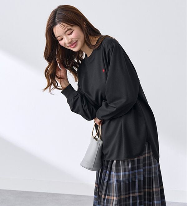 BELLUNA（ベルーナ）の「【ＰＯＬＯ　ＢＣＳ】ミニ裏毛素材デザイントップス（カットソー）」｜詳細画像