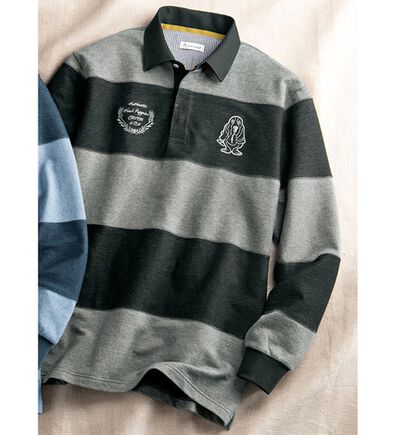 「＜ハッシュパピー＞デニム調ビッグドックポロ（メンズポロシャツ）」