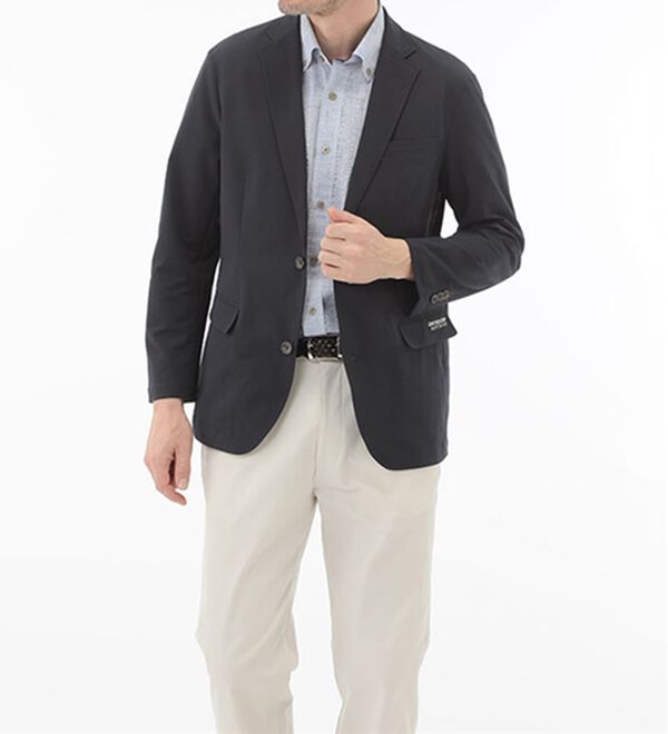 「＜ダンロップ・リファインド＞さらっと軽快サッカーテーラード（メンズジャケット）」｜詳細画像