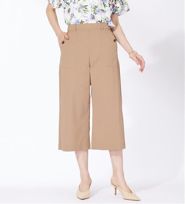 BELLUNA（ベルーナ）の「サラリ綿混ベイカーキュロットパンツ（その他パンツ）」｜詳細画像