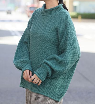 A HAPPY MARILYN（アハッピーマリリン）の「【ＬＬ～６Ｌ】苦しくないバスケット編みチャンキーニット（ニット・セーター）」