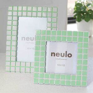 iellio（イエリオ）の「ｎｅｕｌｏ　チェック・フォトフレーム（インテリア雑貨）」｜グリーン