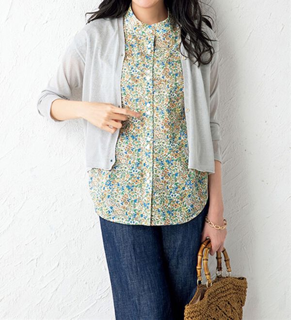 ルフラン（ルフラン）の「小花柄ハイネックブラウス（ブラウス）」｜詳細画像