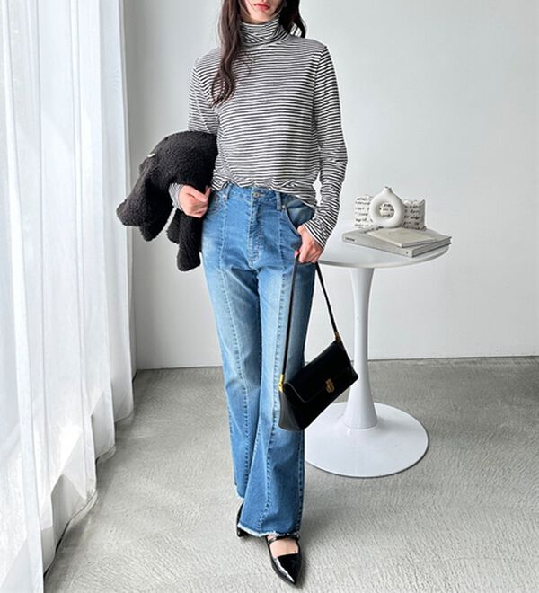 GeeRA（ジーラ）の「シアースラブハイネックトップス（カットソー）」｜詳細画像