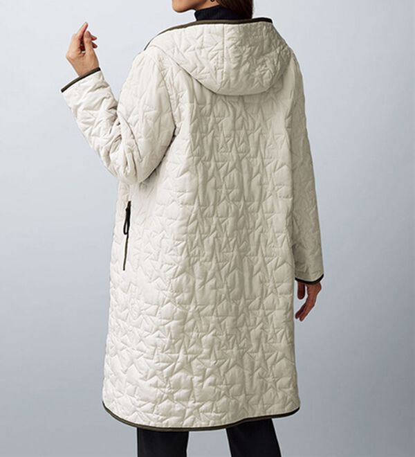 配色トリミング使い星柄キルト中わたコート - ベルーナ【公式】