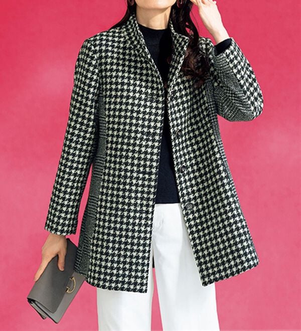 ルフラン（ルフラン）の「モノトーン切替デザインコート＜クルティーン＞（ロングコート）」｜モノトーン系