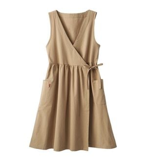 「そのままお出かけ！エプロンワンピース（エプロン）」｜ベージュ