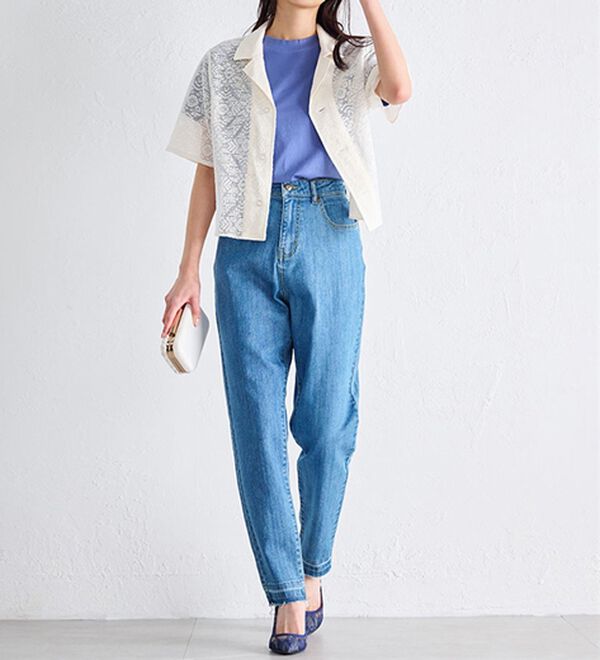 RANAN（ラナン）の「オープンカラーメッシュレースシャツ（シャツ）」｜詳細画像