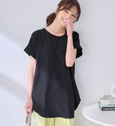 alotta（アロッタ）の「【イージーケア】ドレープＴブラウスチュニック（チュニック）」