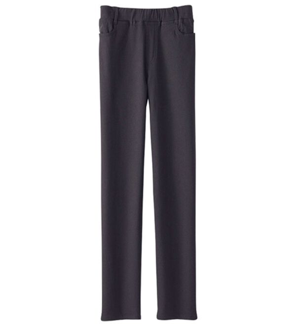 BELLUNA（ベルーナ）の「サイズ満載！伸びる裏起毛パンツ（フルレングスパンツ）」｜ブラック