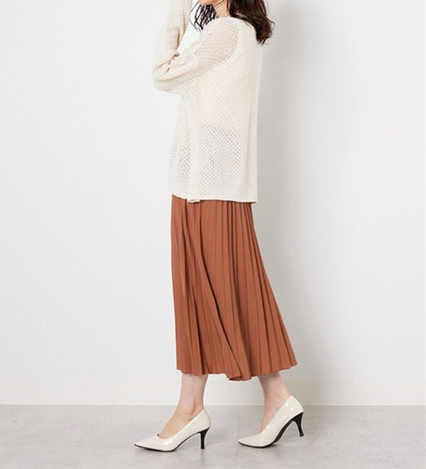 BELLUNA（ベルーナ）の「洗っても形が崩れにくい！プリーツスカート（ロングスカート）」｜詳細画像
