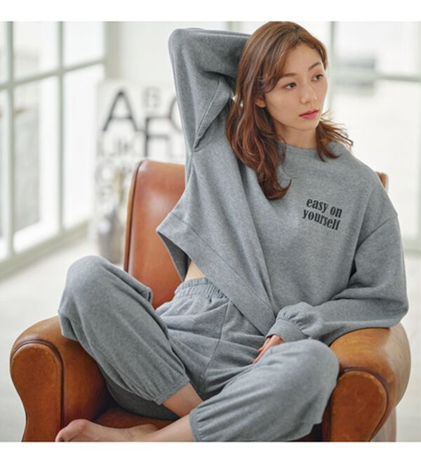 「裏起毛スウェットセットアップ（パジャマ・ルームウェア）」｜詳細画像