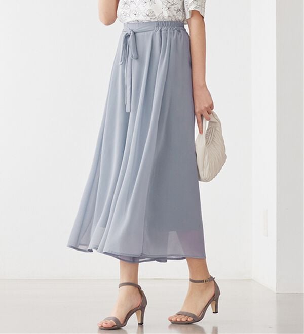 alotta（アロッタ）の「ふんわりシフォンワイドパンツ（ワイドパンツ・ガウチョ）」｜詳細画像