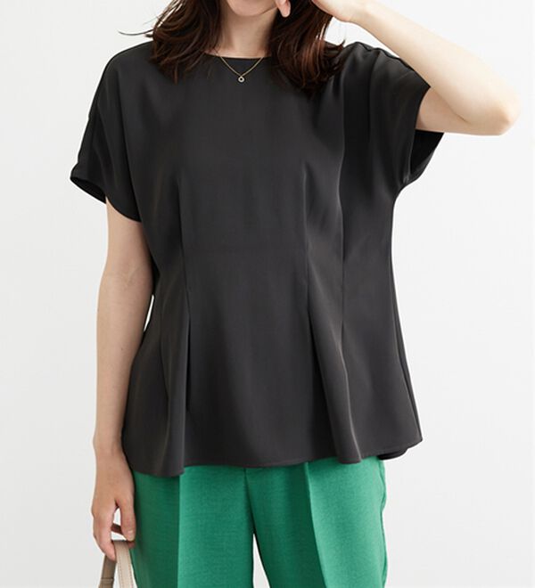 BELLUNA（ベルーナ）の「〈オフィス対応〉タックデザインブラウス（ブラウス）」｜詳細画像