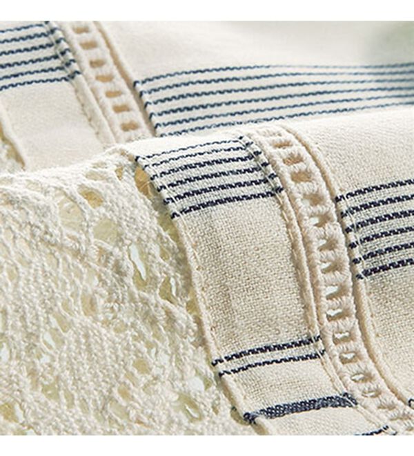 BELLUNA（ベルーナ）の「綿麻素材袖レース切替ブラウス（ブラウス）」｜詳細画像