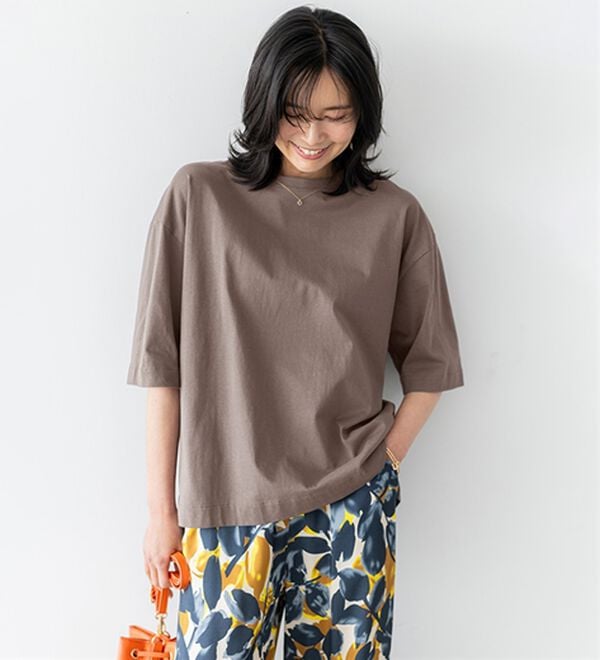 BELLUNA（ベルーナ）の「ひんやリッチコットン大人のゆったりプルオーバー（カットソー）」｜詳細画像