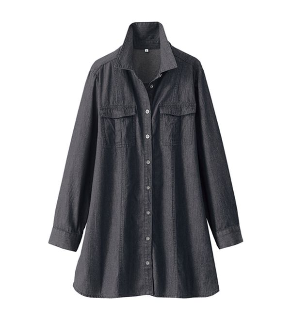 BELLUNA（ベルーナ）の「ポケットデザインデニムシャツチュニック（チュニック）」｜詳細画像