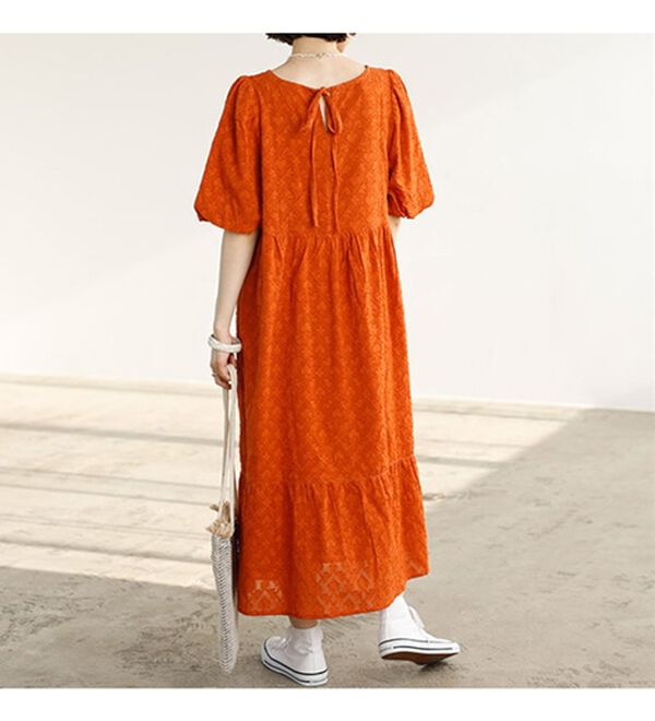 GeeRA（ジーラ）の「ジャカードパフスリーブワンピース（その他ワンピース）」｜詳細画像