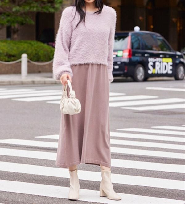 RANAN（ラナン）の「フェザーニットワンピースアンサンブル（ニットワンピース）」｜詳細画像