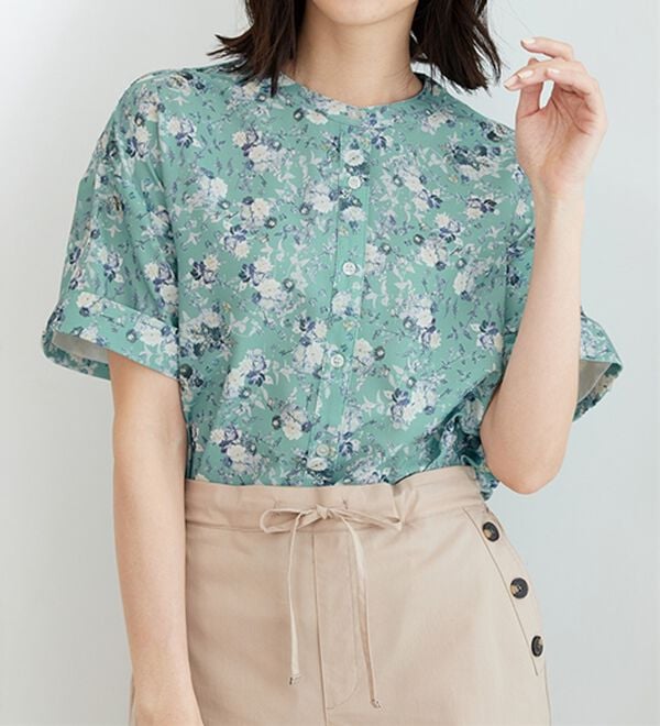 BELLUNA（ベルーナ）の「〈日比谷花壇〉バンドカラーチュニック（チュニック）」｜詳細画像