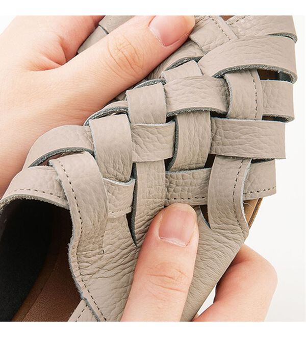 「フィグリーノ　やわらかレザーメッシュサンダル（サンダル・ミュール）」｜詳細画像