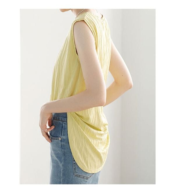 GeeRA（ジーラ）の「カットジャガードフレンチスリーブＴシャツ（カットソー）」｜詳細画像