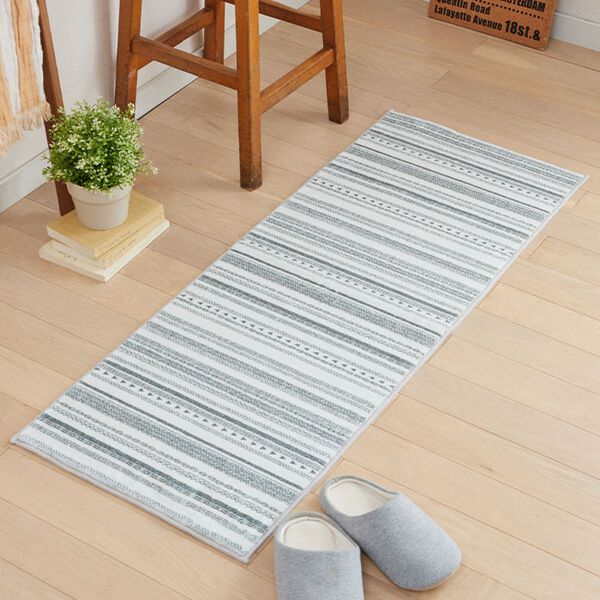 キリム モダン絨毯 洗えるオシャレなキリムラグマット＜玄関マット