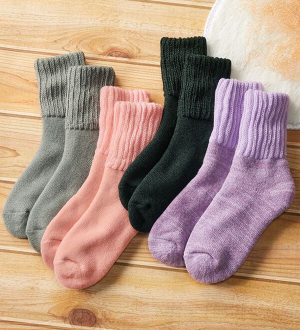 ルフラン（ルフラン）の「【４色組】【ホカロン】足首ゆったり♪ふわふわ裏起毛靴下（靴下・ストッキング）」｜詳細画像