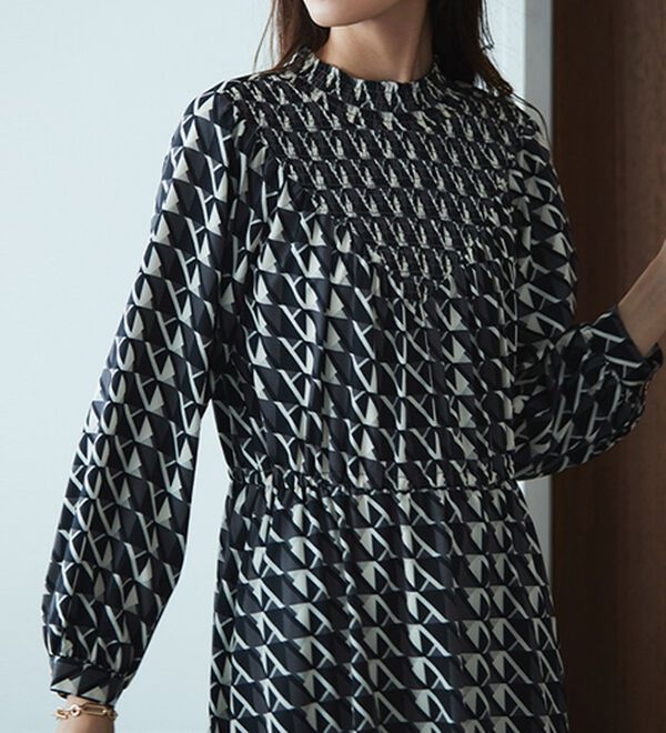 幾何柄ワンピース - ベルーナ【公式】 