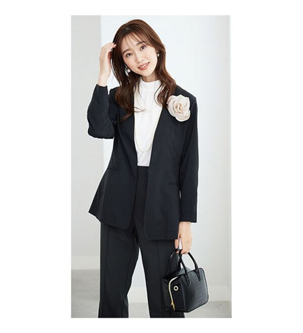 BELLUNA（ベルーナ）の「【４点セット】＜５つのラクが嬉しい！＞洗える！ストレッチ素材４点セットスーツ（その他スーツ）」｜詳細画像