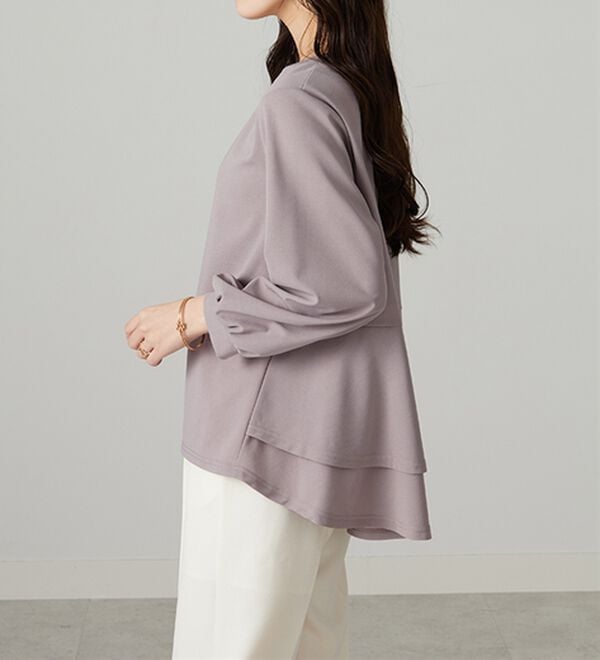 BELLUNA（ベルーナ）の「【再入荷】ボリューム袖美人顔バックフレアーＴブラウス（ブラウス）」｜詳細画像