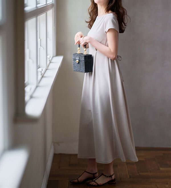 RANAN（ラナン）の「上品見えバックギャザーワンピース（その他ワンピース）」｜詳細画像