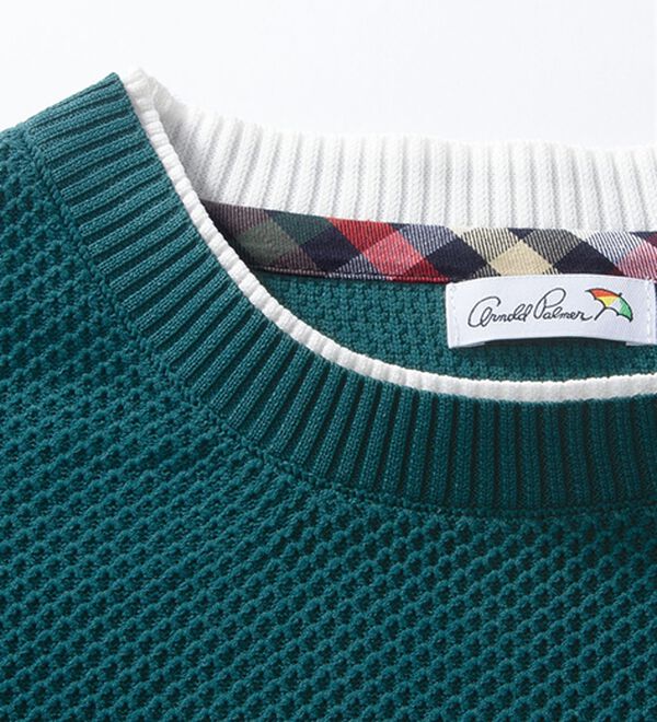 「＜アーノルド　パーマー＞立体編みレイヤードセーター（メンズニット・セーター）」｜詳細画像