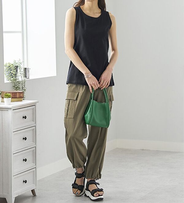 BELLUNA（ベルーナ）の「ヒンヤリ綿１００％大人顔タンクトップ（タンクトップ・キャミソール）」｜詳細画像