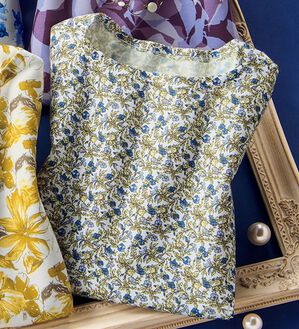 ルフラン（ルフラン）の「汗染み防止綿混プリントプルオーバー（カットソー）」｜小花