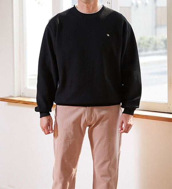 「＜アーノルド　パーマー＞立体編みレイヤードセーター（メンズニット・セーター）」｜詳細画像