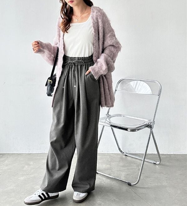 GeeRA（ジーラ）の「ウールライクダブルタックイージーパンツ（フルレングスパンツ）」｜詳細画像