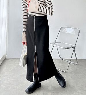 GeeRA（ジーラ）の「オープンファスナーストレートスカート（ロングスカート）」｜詳細画像