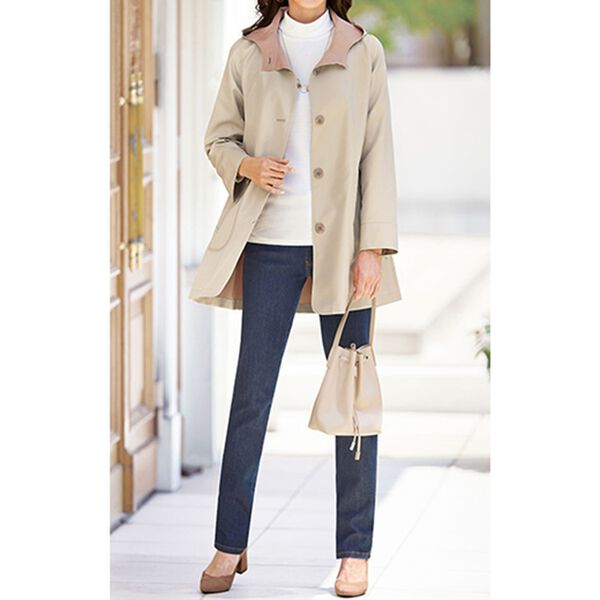 BELLUNA（ベルーナ）の「花粉対策！配色スプリングコート（ハーフコート）」｜詳細画像