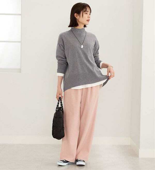 BELLUNA（ベルーナ）の「もちもちハイネックゆったりニットプルオーバー（ニット・セーター）」｜詳細画像
