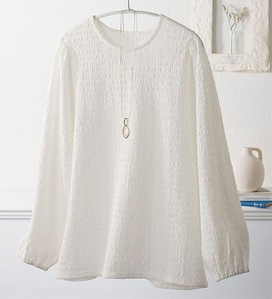 BELLUNA（ベルーナ）の「ふくれジャカードパフブラウス（ブラウス）」