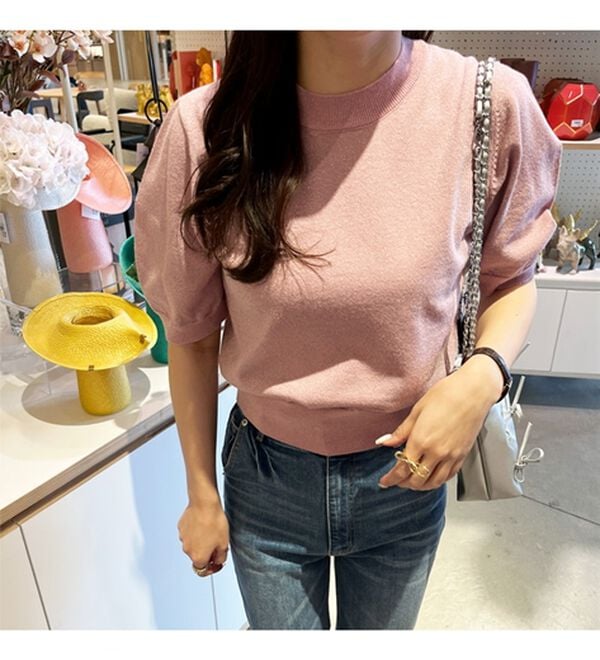 GeeRA（ジーラ）の「ラメパフスリーブニット（ニット・セーター）」｜詳細画像