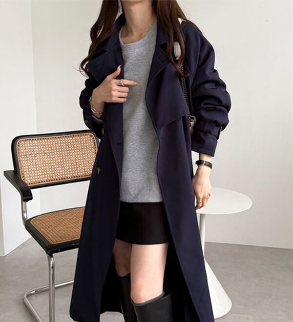 GeeRA（ジーラ）の「『ドラマ着用商品』上品オーバーサイズトレンチコート（ロングコート）」｜詳細画像