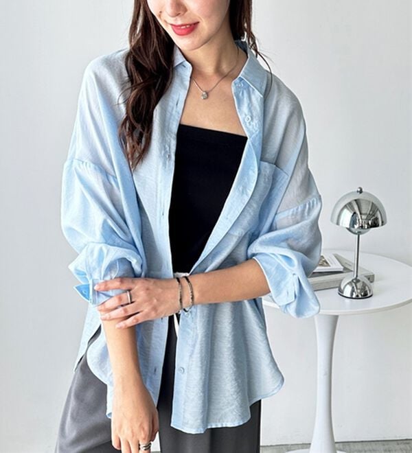 GeeRA（ジーラ）の「アソート柄オーバーサイズシャツ（シャツ）」｜詳細画像