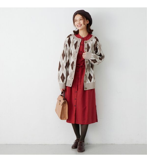 Viola e Viola（ヴィオラ エ ヴィオラ）の「【リンネルコラボ】起毛綿シャツワンピース（シャツワンピース）」｜詳細画像