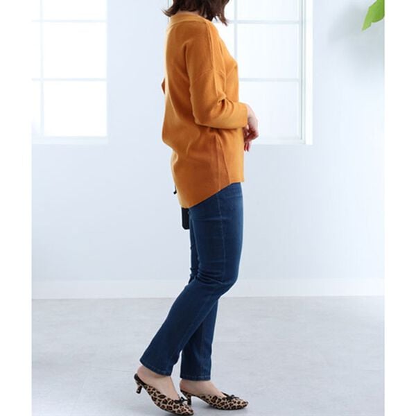 BELLUNA（ベルーナ）の「衿デザインニットプルオーバー（チュニック）」｜詳細画像