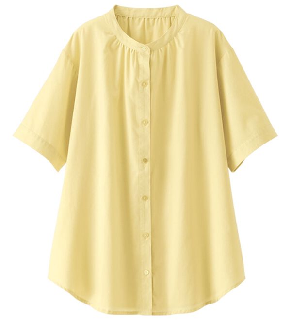 BELLUNA（ベルーナ）の「ギャザー使いバンドカラーブラウス（ブラウス）」｜詳細画像