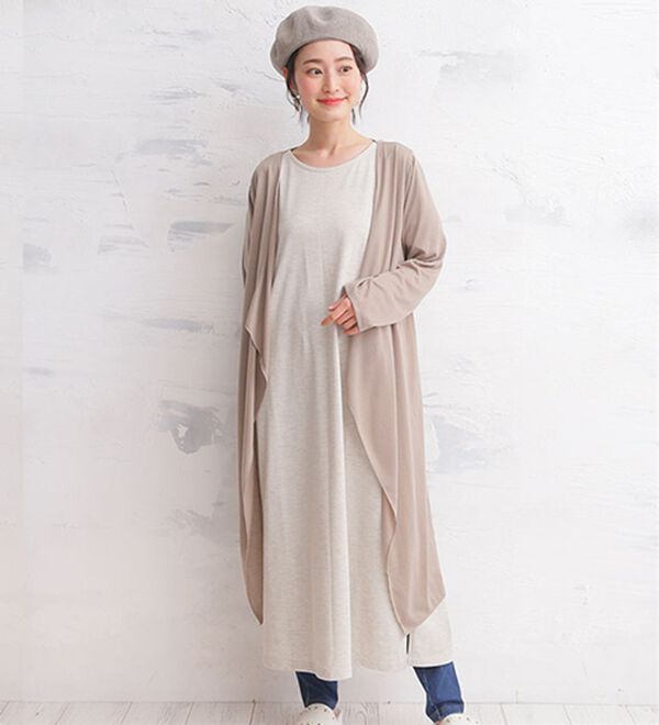 A HAPPY MARILYN（アハッピーマリリン）の「【Ｍ～８Ｌ】【ＵＶカット】長袖トッパーカーディガン（ニットカーディガン）」｜詳細画像