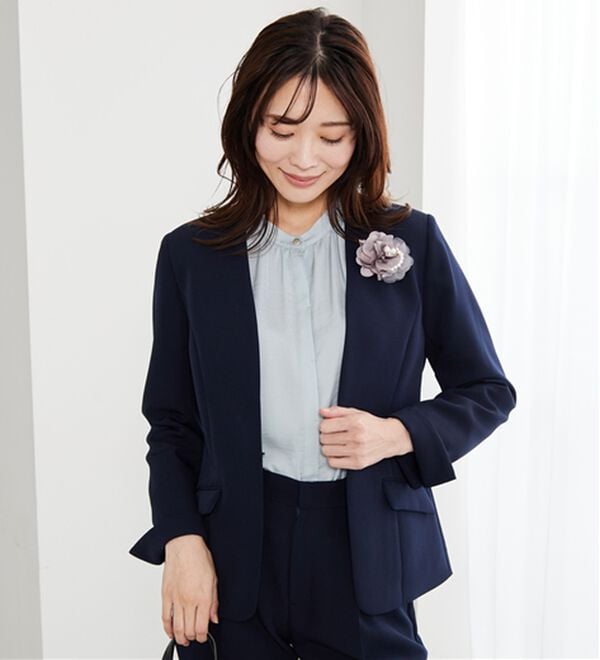 BELLUNA（ベルーナ）の「＜Ｃ／Ｓ＞ノーカラージャケット（ノーカラージャケット）」｜詳細画像