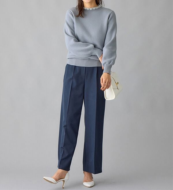 alotta（アロッタ）の「毛布のように温かい　裏シャギーパフ袖ニット（ニット・セーター）」｜詳細画像